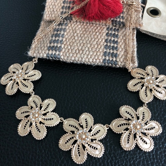 Anthropologie Fall Filigree Bib Necklace - Picture 5 of 8